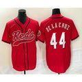 Boles Cincinnati Reds #44 Elly De La Cruz Red  With Patch Cool Base Stitched Jersey