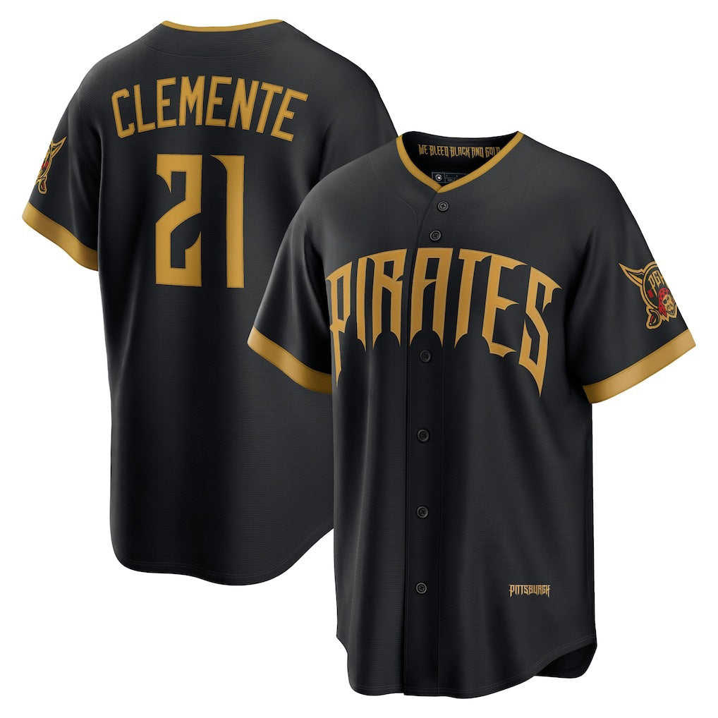 Boles  Pittsburgh Pirates #21 Roberto Clemente Black  2026 City Connect Stadium Jersey