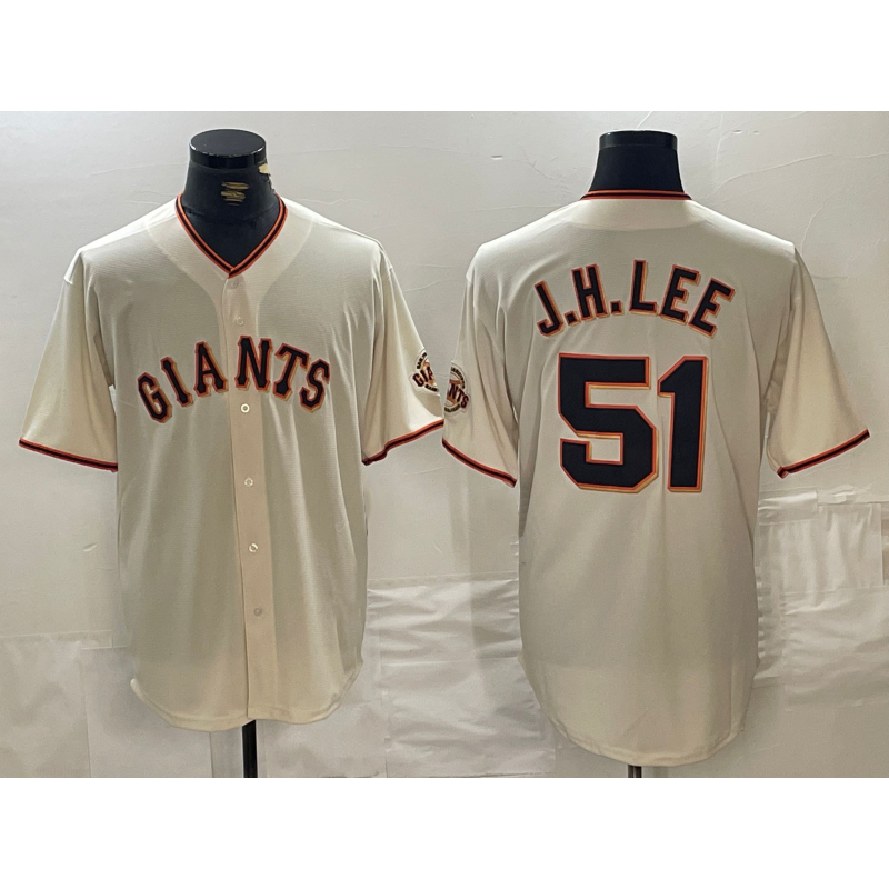 Boles  San Francisco Giants #51 Jung Hoo Lee Cream  2024 Home Limited Stitched Jersey