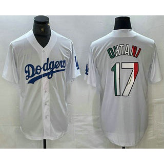 Boles Los Angeles Dodgers #17 Shohei Ohtani Mexico White  Cool Base Stitched Jersey 2