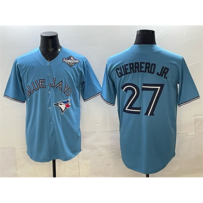 Boles  Toronto Blue Jays #27 Vladimir Guerrero Jr. Blue  2025 World Series Cool Base Stitched Jersey