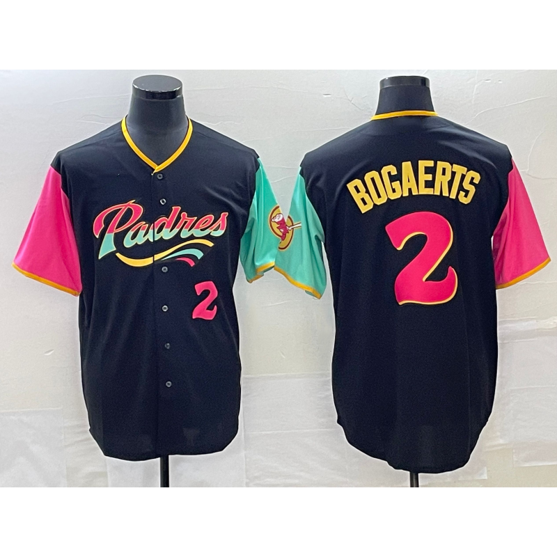 Boles  San Diego Padres #2 Xander Bogaerts Number 2022 Black  City Connect Cool Base Stitched Jersey