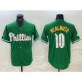 Boles  Philadelphia Phillies #10 JT Realmuto Kelly Green  Cool Base Jersey