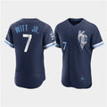 Boles  Kansas City Royals #7 Bobby Witt Jr. 2022 Navy  City Connect Flex Base Stitched Jersey