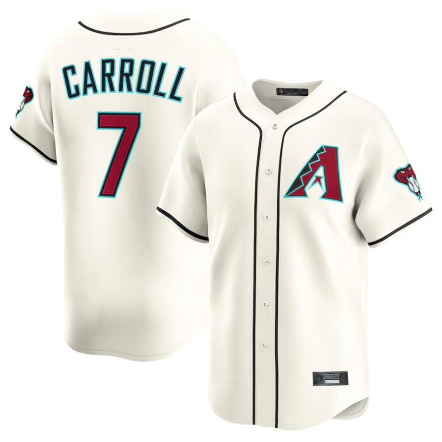 Boles A.Diamondbacks #7 Corbin Carroll Player Cream Limited American Personalized Stitched Jerseys