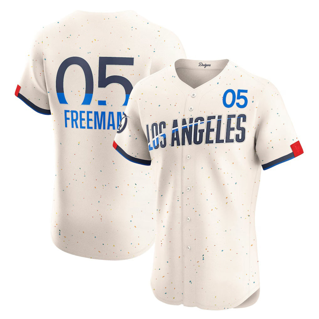 Boles Los Angeles Dodgers #5 Freddie Freeman Cream  City Connect Elite Jersey