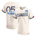 Boles Los Angeles Dodgers #5 Freddie Freeman Cream  City Connect Elite Jersey