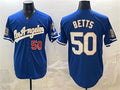 Boles Los Angeles Dodgers #50 Mookie Betts Royal  2026 Gold Collection 9x & B2B Champs Patch Stitched Jersey