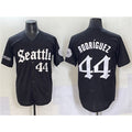 Boles Seattle Mariners #44 Julio Rodr¨ªguez Black  'Deep Sea Gothic Edition' Vapor Premier Limited Stitched Jersey
