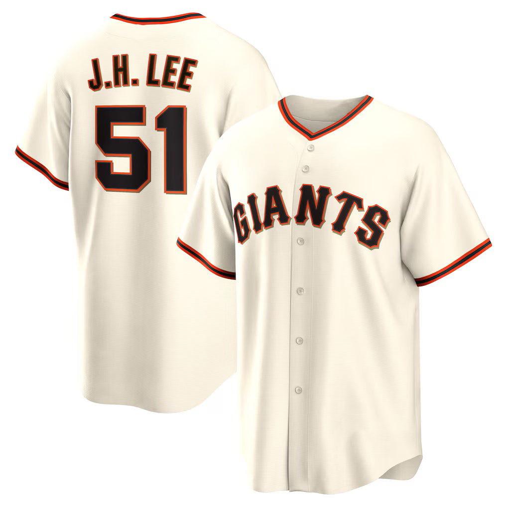 Boles  San Francisco Giants #51 Jung Hoo Lee Cream  Home Replica Player Jersey