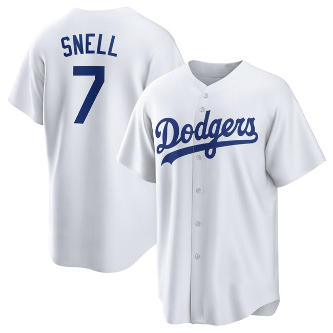 Boles Los Angeles Dodgers #7 Blake Snell White  2024 Cool Base Stitched Jersey