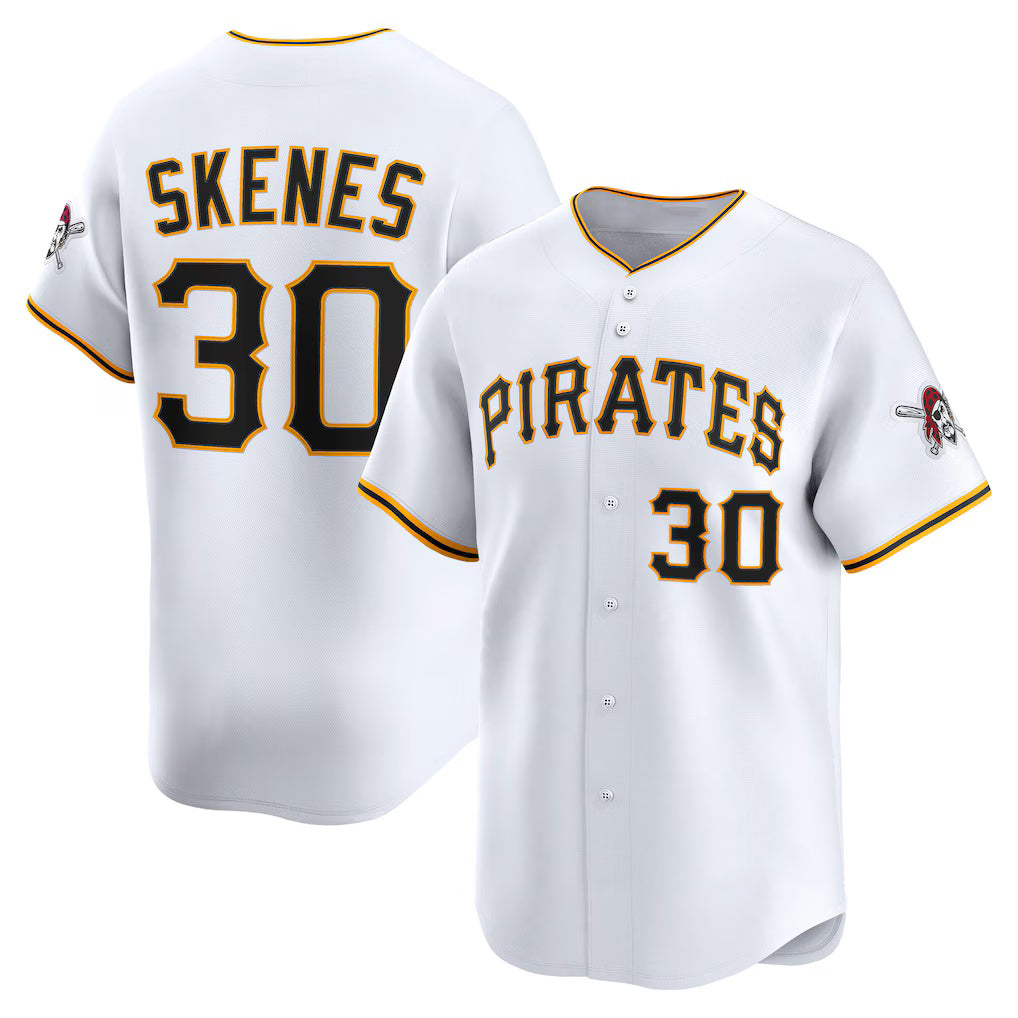 Boles  Pittsburgh Pirates #30 Paul Skenes White  Home Limited Player Jersey