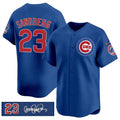 Boles  Chicago Cubs #23 Ryne Sandberg Royal  'Ryne Sandberg Tribute' Vapor Limited V3 Stitched Jersey