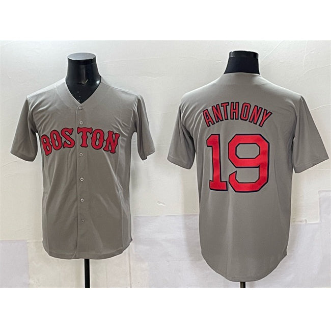 Boles Boston Red Sox #19 Roman Anthony Gray  Cool Base Stitched Jersey