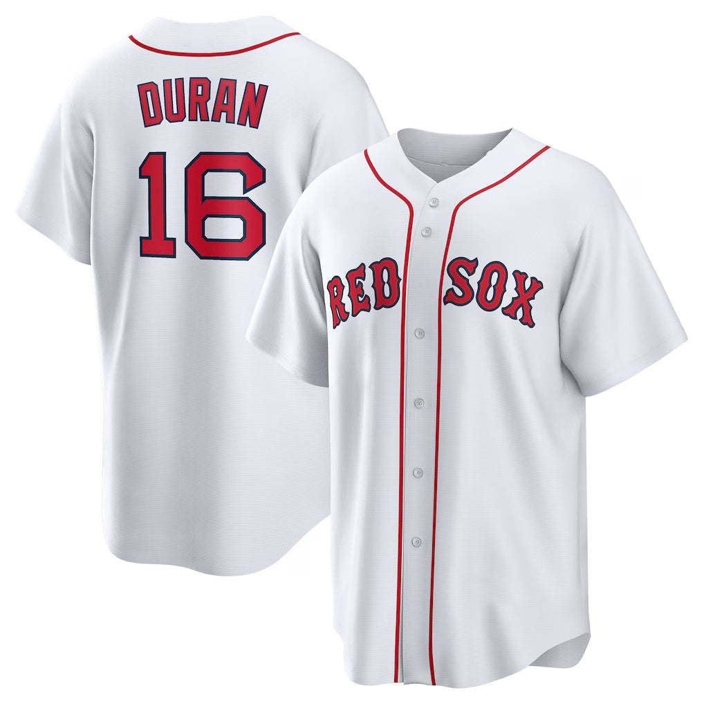 Boles Boston Red Sox #16 Jarren Duran White  Home Replica Player Jersey