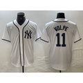 Boles  New York Yankees #11 Anthony Volpe White  Fashion Cool Base Jersey
