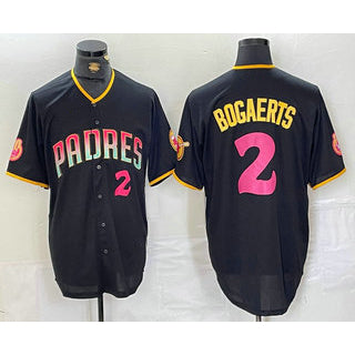Boles  San Diego Padres #2 Xander Bogaerts Black  Player Number Fashion Jersey