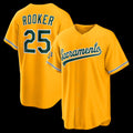 Boles  Oakland Athletics  #25 Brent Rooker Gold  Alternate Stadium Jersey