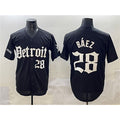 Boles Detroit Tigers #28 Javier B¨¢ez Black  'Motor Gothic Edition' Vapor Premier Limited Stitched Jersey