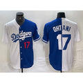 Boles Los Angeles Dodgers #17 Shohei Ohtani Number White Blue  Two Tone Stitched Jersey 2