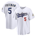 Boles Los Angeles Dodgers #5 Freddie Freeman White  2026 Gold Collection Stadium Jersey