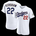 Boles Los Angeles Dodgers #22 Clayton Kershaw White  2026 Gold Collection Authentic Jersey