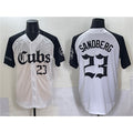Boles  Chicago Cubs #23 Ryne Sandberg White Black  'Gothic North Side Edition' Vapor Premier Limited Stitched Jersey