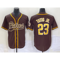 Boles  San Diego Padres #23 Fernando Tatis Jr Brown  NEW 2023 Cool Base Stitched Jersey