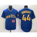 Boles Seattle Mariners #44 Julio Rodriguez Number Blue  2023 City Connect Cool Base Stitched Jersey 1