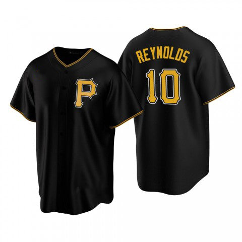 Boles  Pittsburgh Pirates #10 Bryan Reynolds Black  Alternate Team Logo Cool base Jersey