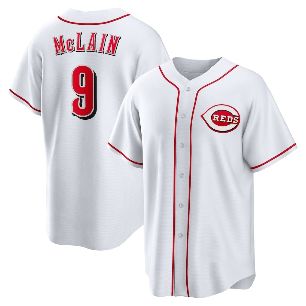 Boles Cincinnati Reds #9 Matt McLain White  Home Replica Jersey