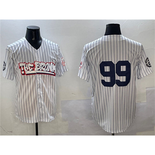 Boles  New York Yankees #99 Aaron Judge White  Bronx Graffiti Vapor Limited Stitched Jersey