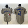 Boles  Toronto Blue Jays #4 George Springer Gray  2025 World Series Cool Base Stitched Jersey