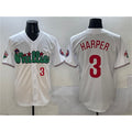 Boles  Philadelphia Phillies #3 Bryce Harper White  Phanatic Limited Stitched Jersey