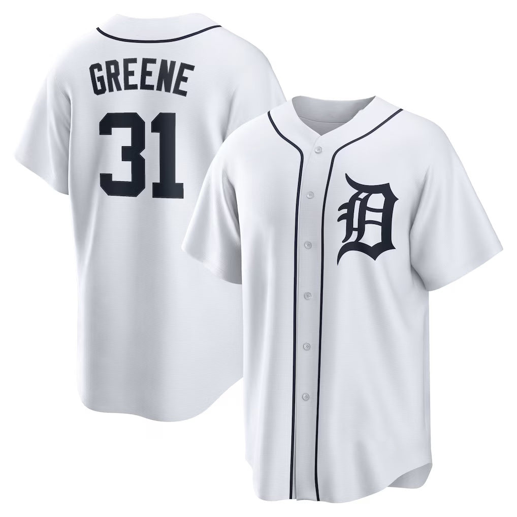 Boles Detroit Tigers #31 Riley Greene White  Replica Player Jersey