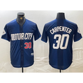 Boles Detroit Tigers #30 Kerry Carpenter Number 2024 Navy  City Connect Cool Base Limited Stitched Jersey