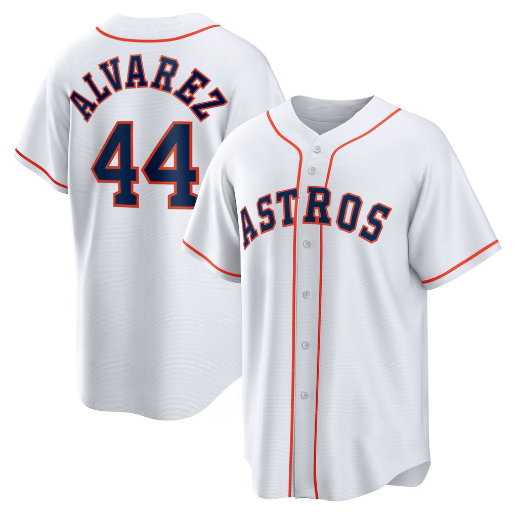 Boles Houston Astros #44 Yordan ¨¢lvarez White  Home Replica Player Jersey