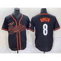 Boles Baltimore Orioles #8 Cal Ripken Jr Black  Cool Base Stitched Jersey