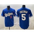 Boles Los Angeles Dodgers #5 Freddie Freeman Royal  Limited Stitched Jersey