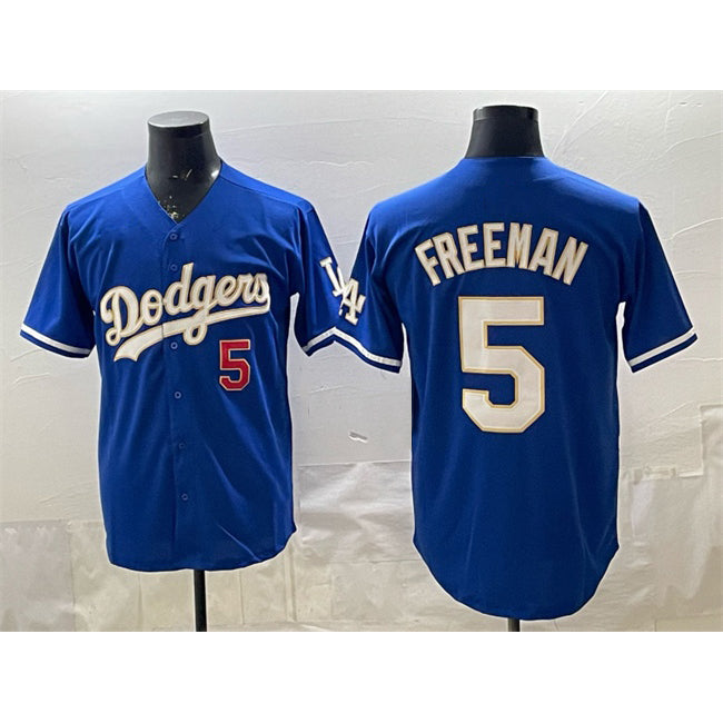 Boles Los Angeles Dodgers #5 Freddie Freeman Royal  Limited Stitched Jersey