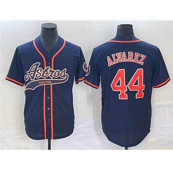 Boles Houston Astros #44 Yordan Alvarez Navy  Cool Base Stitched Jersey