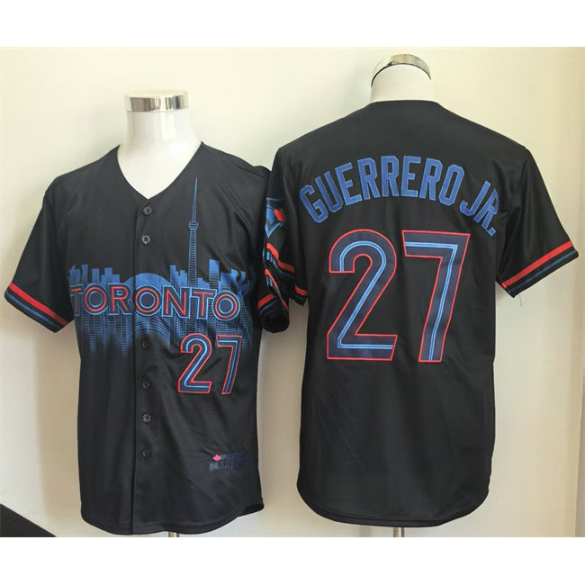 Boles  Toronto Blue Jays #27 Vladimir Guerrero Jr. Navy  2024 City Connect Limited Stitched Jersey