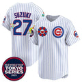 Boles  Chicago Cubs #27 Seiya Suzuki White  2025 Tokyo Series Limited Stitched Jersey