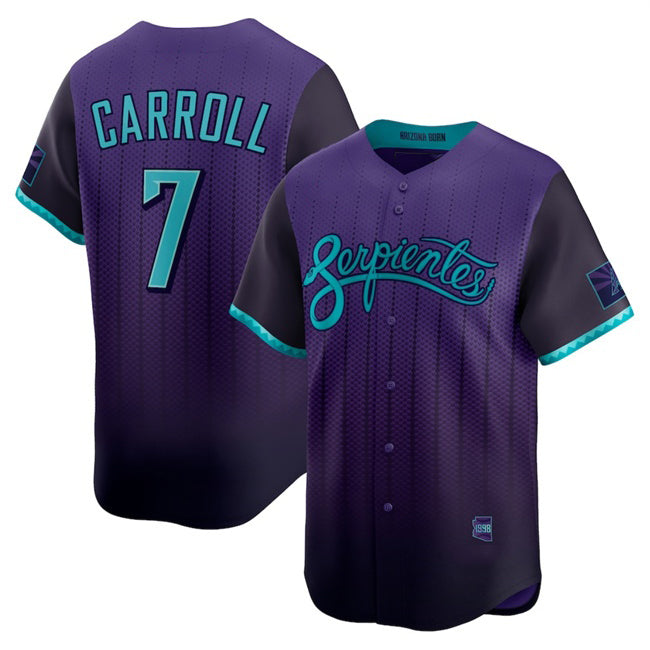 Boles  Arizona Diamondbacks #7 Corbin Carroll Purple  2025 City Connect Limited Stitched Jersey