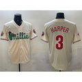 Boles  Philadelphia Phillies #3 Bryce Harper Cream  Phanatic Limited Stitched Jersey