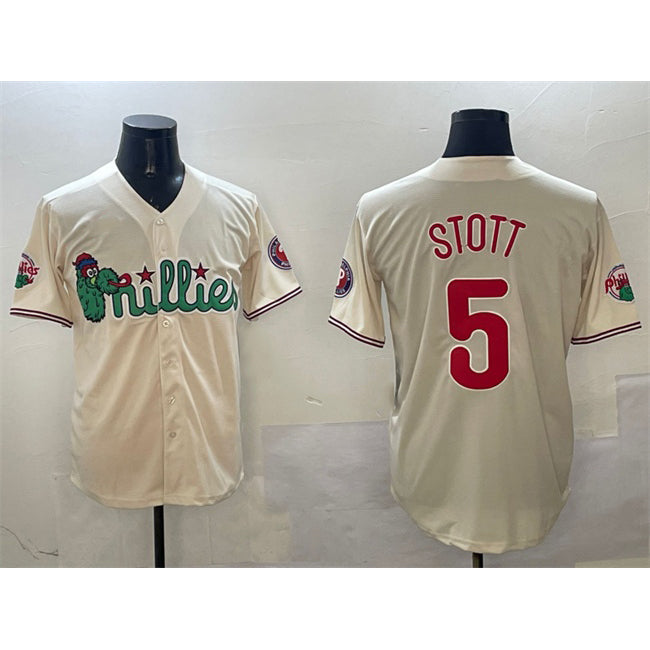Boles  Philadelphia Phillies #5 Bryson Stott Cream  Phanatic Limited Stitched Jersey