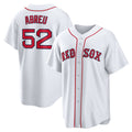 Boles Boston Red Sox #52 Wilyer Abreu White  Home Replica Jersey