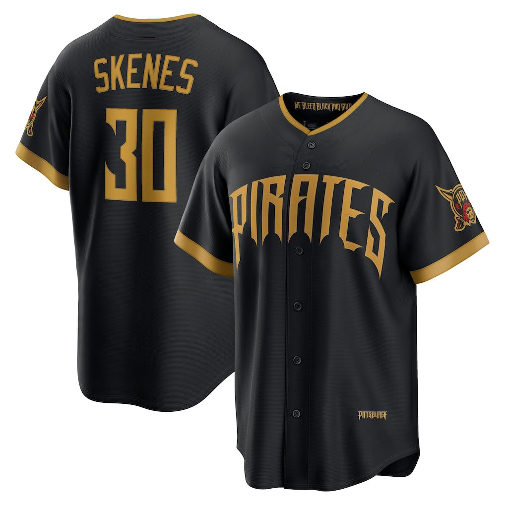 Boles  Pittsburgh Pirates #30 Paul Skenes Black  2026 City Connect Stadium Jersey