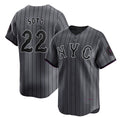 Boles  New York Mets #22 Juan Soto Graphite  2024 City Connect Limited Stitched Jersey