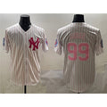 Boles  New York Yankees #99 Aaron Judge Pink  With Patch Limited Stitched Jersey